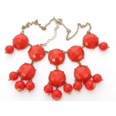 Винтажное колье «Red bubbles»