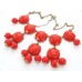 Винтажное колье «Red bubbles»