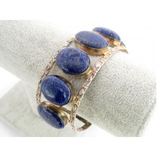 Винтажный cuff браслет с лазуритом