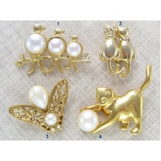 Винтажные броши на выбор, одна маркирована – 1928 Jewelry Company