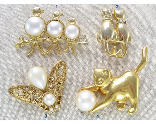 Винтажные броши на выбор, одна маркирована – 1928 Jewelry Company