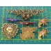 Винтажные медные и латунные броши на выбор