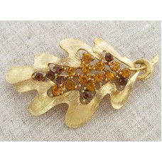 Винтажная брошь «Дубовый лист» от Jonette Jewelry (JJ)