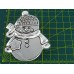 Винтажная рождественская брошь «Снеговик» от Best