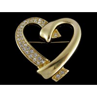 Винтажная брошь «Сердце» от Swarovski