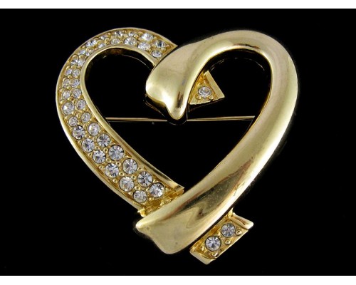 Винтажная брошь «Сердце» от Swarovski