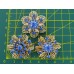 Комплект из трёх винтажных ажурных брошей