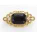 Винтажная брошь с черной вставкой от 1928 Jewelry Company