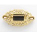 Винтажная брошь с черной вставкой от 1928 Jewelry Company