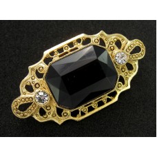 Винтажная брошь с черной вставкой от 1928 Jewelry Company