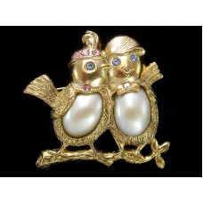 Винтажная брошь «Птички на ветке» от 1928 Jewelry Company
