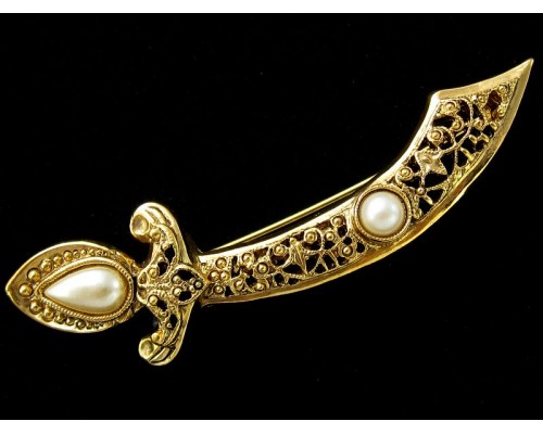Винтажная брошь «Сабля» от 1928 Jewelry Company