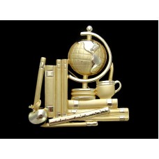 Винтажная брошь «Книги с глобусом» от AJC