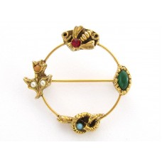 Винтажная открытая брошь от Goldette