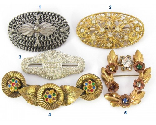 Винтажные броши в стиле Art Deco и Retro на выбор