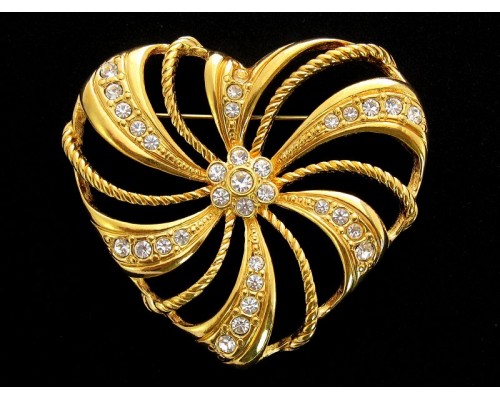 Винтажная брошь «Romantic Trellis Heart» от Avon