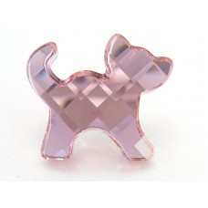 Винтажная брошь «Розовый кот» от Swarovski