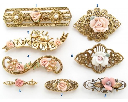 Винтажные броши на выбор, пять маркированы – 1928 Jewelry Company