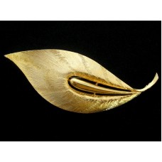 Винтажная брошь «Золотистый лист» от Jonette Jewelry (JJ)