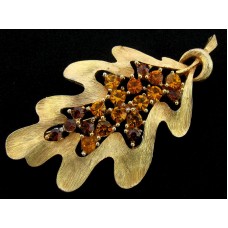 Винтажная брошь «Дубовый лист» от Jonette Jewelry (JJ)
