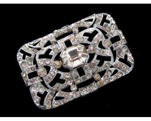Вінтажна брошка у стилі Art Deco Czechoslovakia