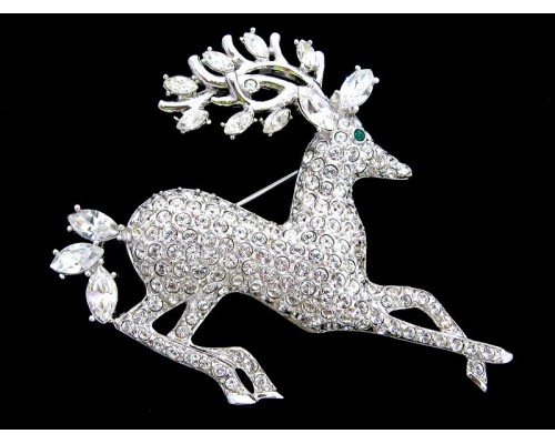 Вінтажна брошка «Pavé Reindeer» від Nolan Miller