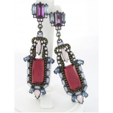 Длинные серьги с кристаллами