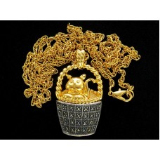 Винтажная цепочка с подвеской – котом от Jonette Jewelry (JJ)