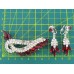 Винтажный сет (брошь и клипсы) с красными кристаллами