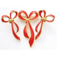 Винтажный сет (брошь и серьги) «Graceful Bow» от Avon