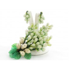 Винтажный сет (брошь и клипсы) «Ballotini beads»