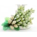 Винтажный сет (брошь и клипсы) «Ballotini beads»