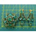 Винтажный сет (брошь и клипсы) с зелеными кристаллами